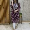 0a305dd0-d3d1-4f89-a977-ec18590a68c2 Georgette Chikankari Printed Kurti (With Matching Inner) - Hand Embroidered