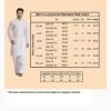 Mens Cotton Kurta Pajama - Silver Striped - 2Pc - Black & White