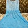 Georgette Chikankari Mirror Work Angrakha Style Gown (With Matching Inner) - Ombre Colored