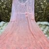 Georgette Chikankari Mirror Work Angrakha Style Gown (With Matching Inner) - Ombre Colored