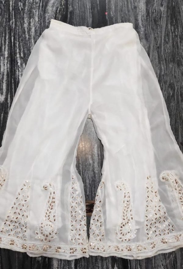Chikankari Georgette Gota Work Women's Palazzo Pant - Freesize upto XXL