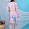 Pure Crepe Jaipuri Suit - 3Pc - Floral Pink