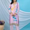 Pure Crepe Jaipuri Suit - 3Pc - Floral Pink