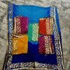 Bandhani Print Multicolored Ombre Dupatta With Golden Border - Chiffon