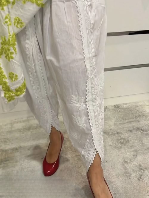 Chikankari Tulip Dhoti Pants Women - Freesize Fits Upto 5XL