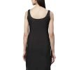 black inner back Georgette Black Chikankari Mirror Work Kurti (With Black Inner)