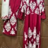 Kashmiri Embroidery Band Neck Suits - 3Pc