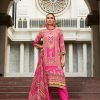 Digital Print Pure Crepe Suit - 3 Pc - Hot Pink