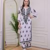 Premium Modal 2 Pc Kurti and Plazo Signature Set - Black on White