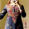 59b3ff90-0105-4566-b8bf-c8c4fd15e35a Cotton Black Chikankari Multicolor Thread Work Kurti