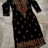 IMG_5720 Cotton Black Chikankari Multicolor Thread Work Kurti
