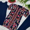 Kashmiri Embroidery Front Open Suit - 3Pc - Shrug, Inner and Pants