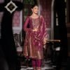 Banarasi Silk Straight Designer Suit with Golden Work - 3Pc