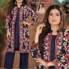 Kashmiri Embroidery Front Open Suit - 3Pc - Shrug, Inner and Pants