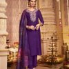 Modal Viscouse Casual Suit with Embroidery - 3Pc