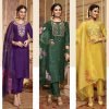 Modal Viscouse Casual Suit with Embroidery - 3Pc