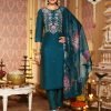 Modal Viscouse Casual Suit with Embroidery - 3Pc