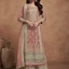 Pure Chinnon Soft Silk Designer Suit with Golden Work - 3Pc
