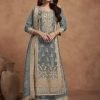 Pure Chinnon Soft Silk Designer Suit with Golden Work - 3Pc