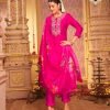Modal Viscouse Casual Suit with Embroidery - 3Pc