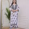 Malmal Kurta and Plazo Sets - 2Pc - Black & White - Chikankari Hand embroidered
