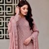 Faux Georgette 3Pc Gharara Suit - Kurti, Gharara & Dupatta - Tea Pink