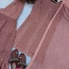 Faux Georgette 3Pc Gharara Suit - Kurti, Gharara & Dupatta - Tea Pink