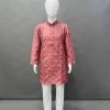 Boys Kids Mirror Sequence Work Kurta with White Pajama - 2Pc