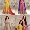 Viscouse Georgette Swaroski Diamond Anarkali Gown Dress - 3 Colors - 2Pc