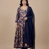 Pure Chinnon Aline Plus Size Anarkali Suits - 3 Pc - Jaipuri Dress