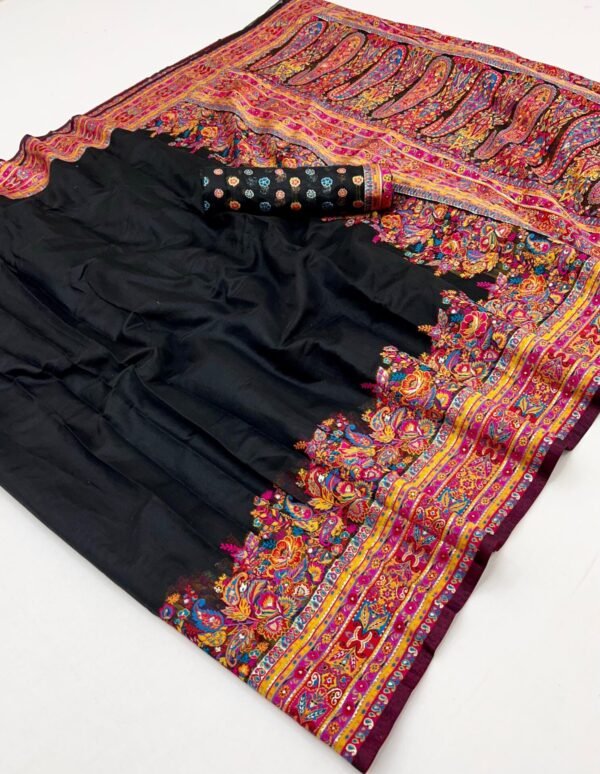Pashmina Silk Sarees (With Stiched Blouse)