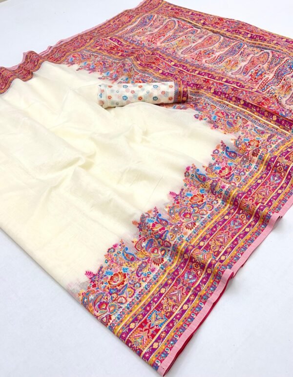 Pashmina Silk Sarees (With Stiched Blouse)