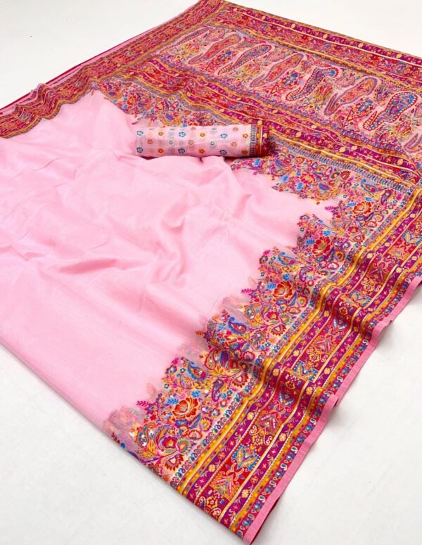 Pashmina Silk Sarees (With Stiched Blouse)