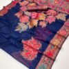 Pashmina Silk Sarees Maple Leaf Print (With Stiched Blouse)