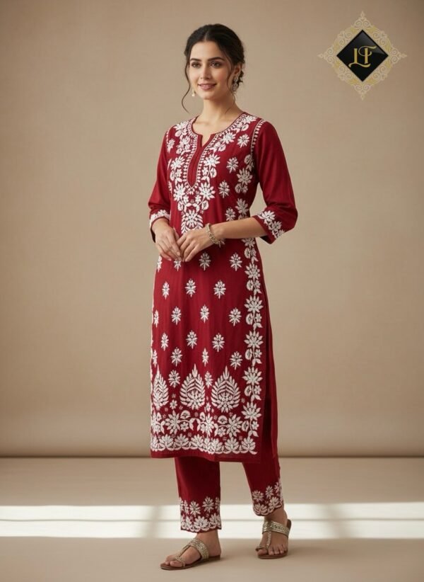 Malmal Lucknow Chikankari Co-rd Sets (Hand Embroidered) - Multiple Colors