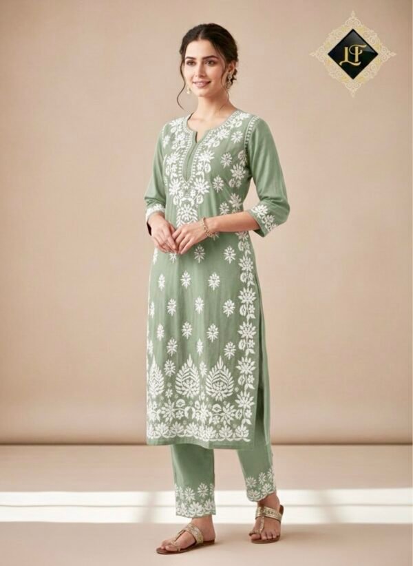 Malmal Lucknow Chikankari Co-rd Sets (Hand Embroidered) - Multiple Colors