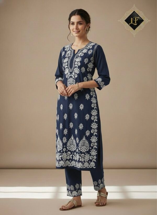 Malmal Lucknow Chikankari Co-rd Sets (Hand Embroidered) - Multiple Colors