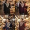 Malmal Short Lenght Kurti with Ariwork Kashmiri Embroidery - Multiple Colors