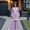 Malmal Lucknowi Chikankari Gharara Sets (Hand Embroidered) - Multiple Colors