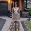 Malmal Lucknowi Chikankari Gharara Sets (Hand Embroidered) - Multiple Colors
