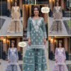 Malmal Lucknowi Chikankari Gharara Sets (Hand Embroidered) - Multiple Colors
